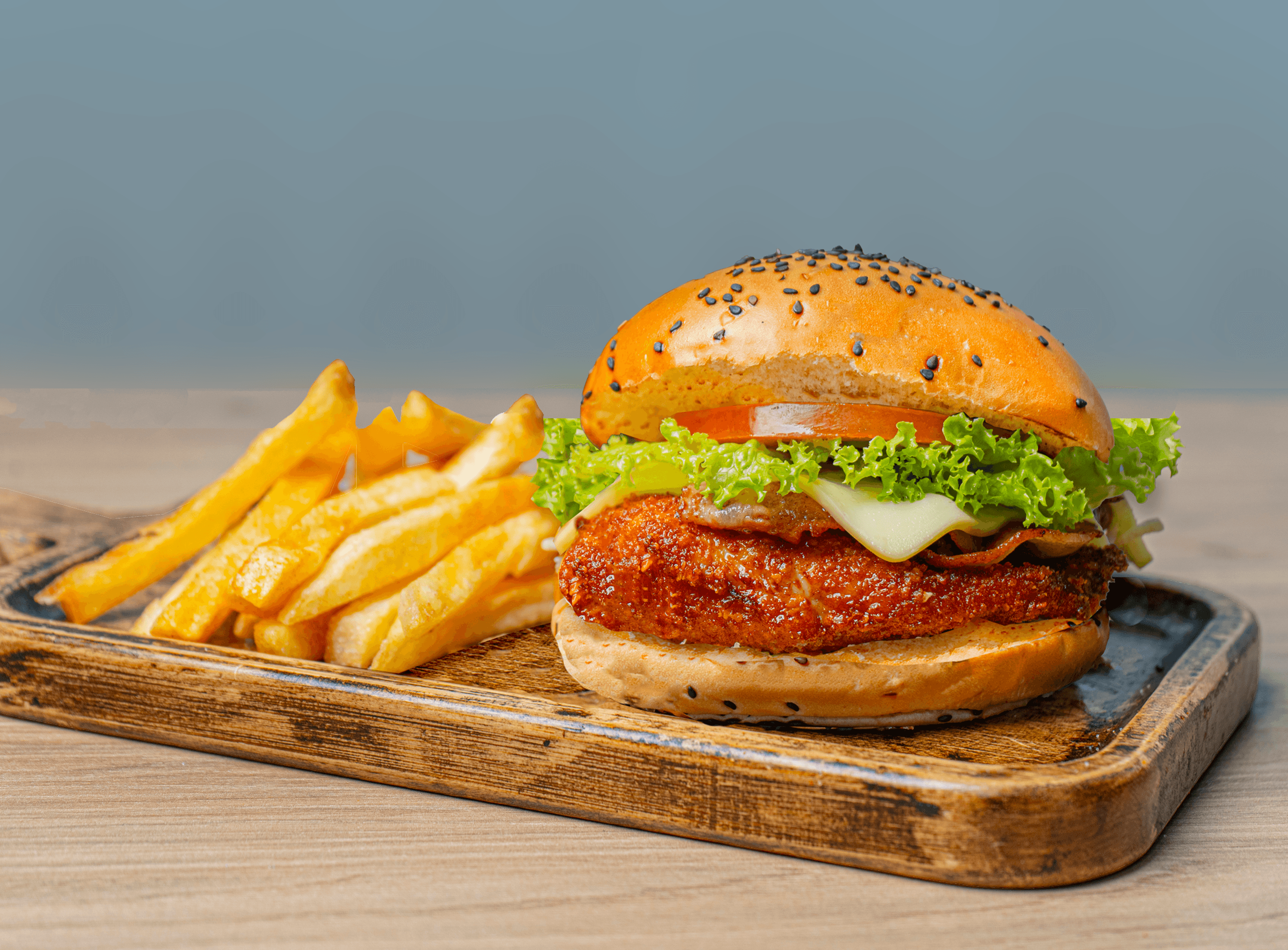 Combo Hamburguesa Chicken Crunchy con Papas
