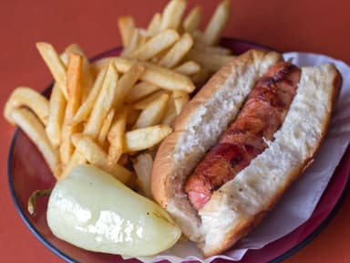 Hot Dog Sencillo Con Papas
