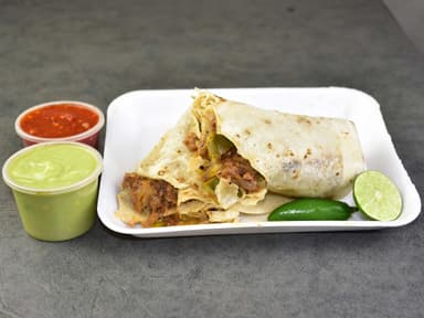 Burro de Machaca + Taco de Frijol