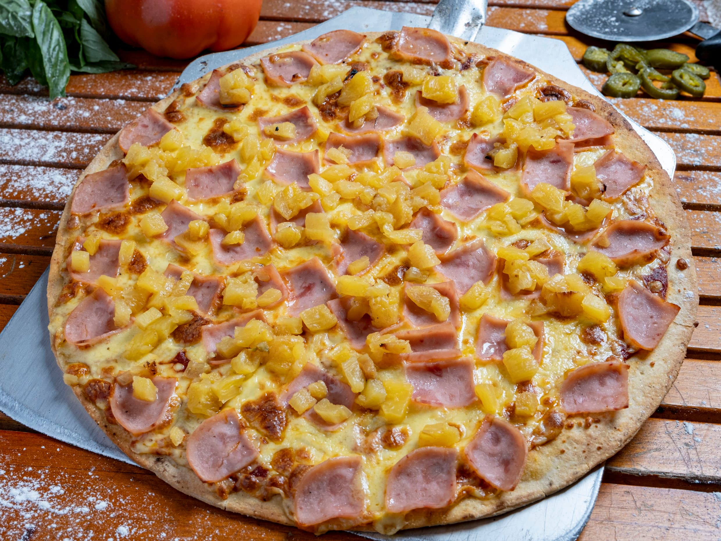 Pizza Hawaina - 10 pulgadas 6 porciones