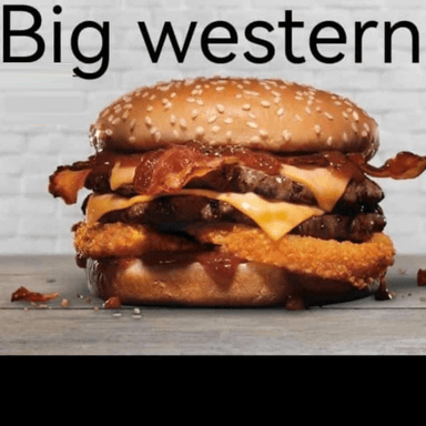 Hamburg. Big Western + Aros de Cebolla + Refresco