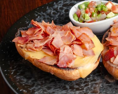 Molletes con Jamón