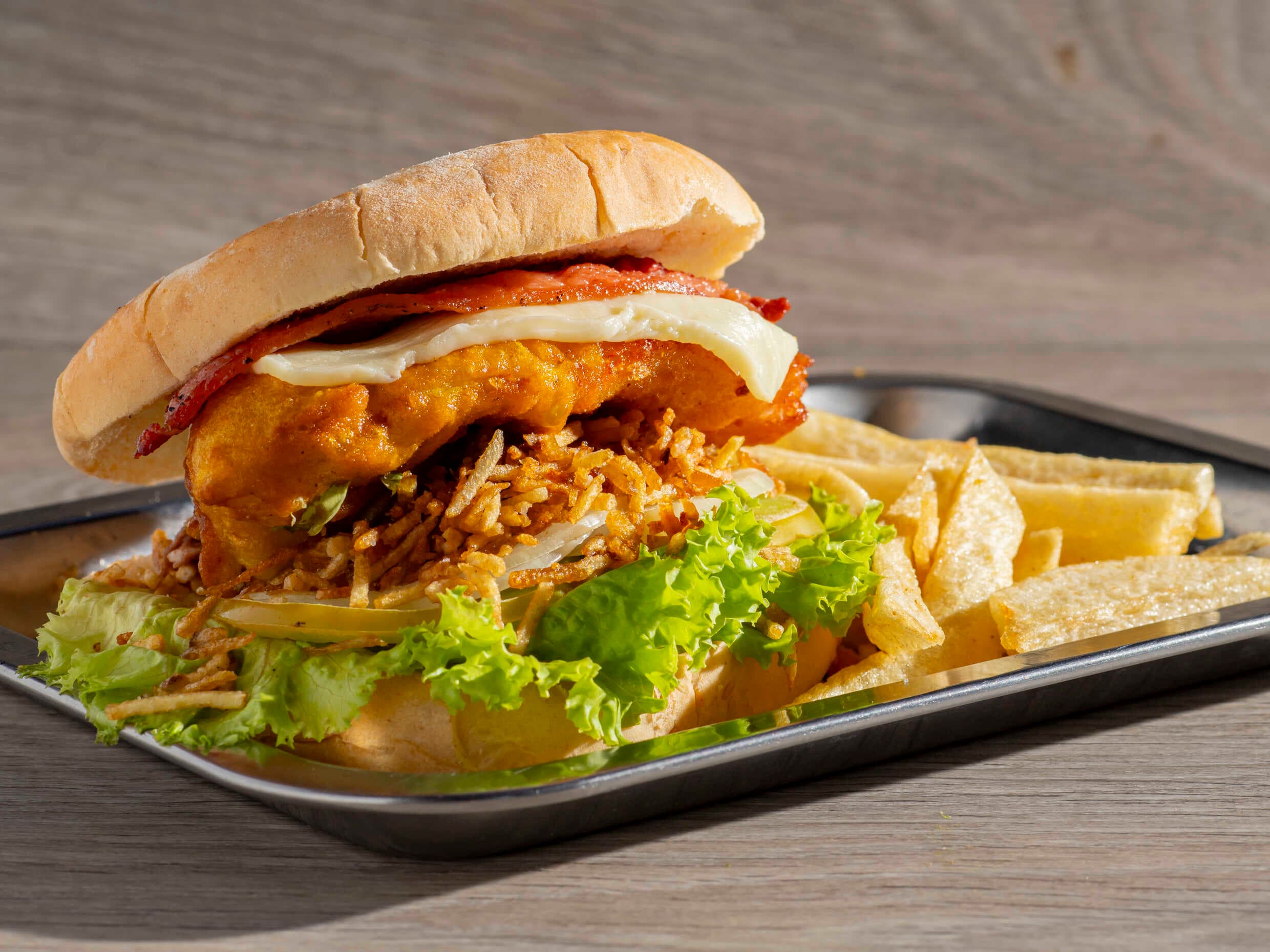 Hamburguesa Pechuga de Pollo Sin Papas
