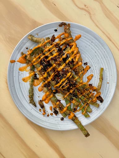 Espárragos en tempura