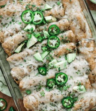 Enchiladas Verdes con Pollo