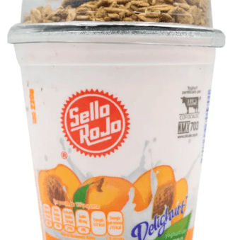YOGHURT DURAZNO CON CEREAL DELIGHURT 1P