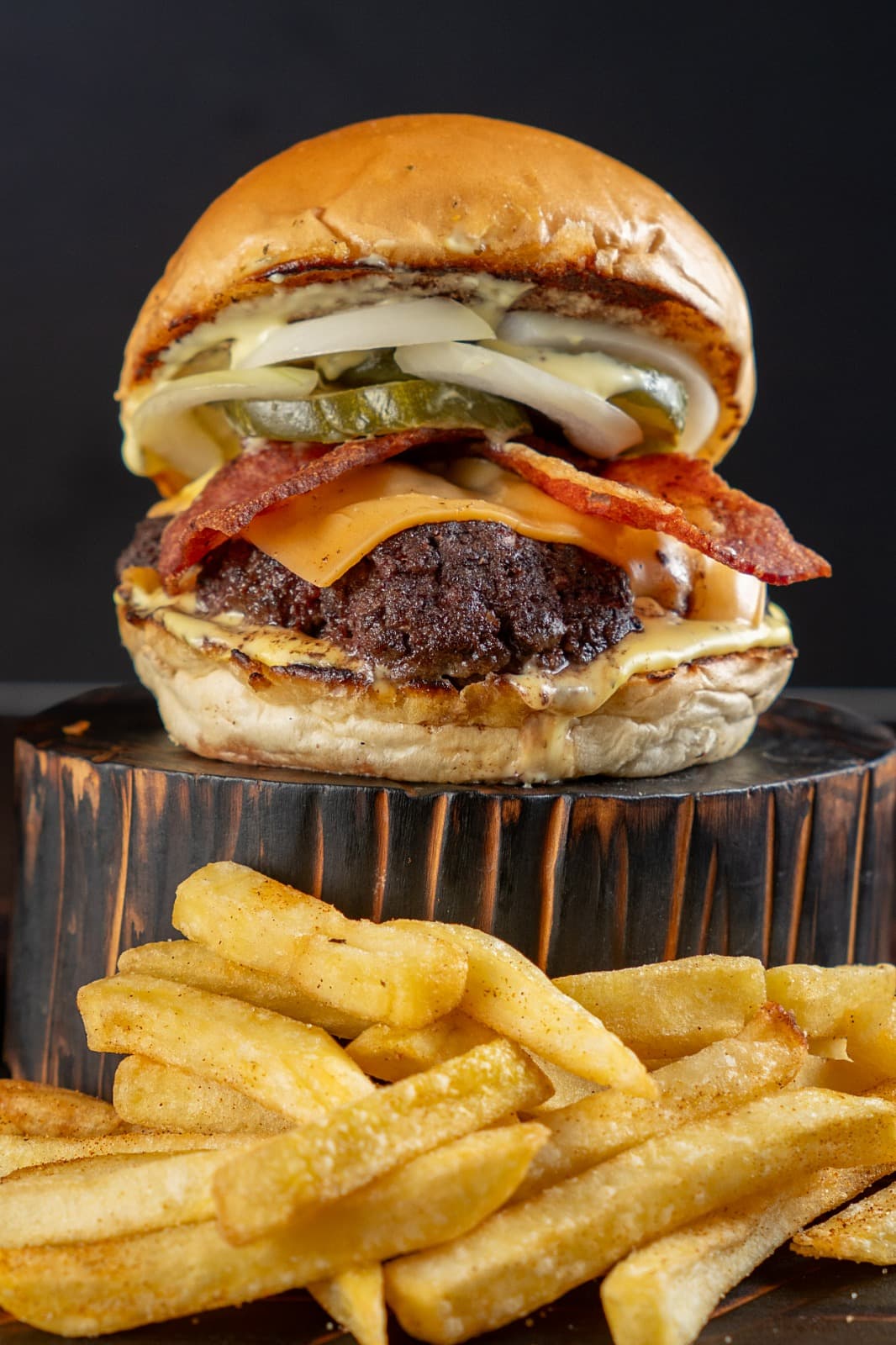 Now Burger + Papas a la Francesa