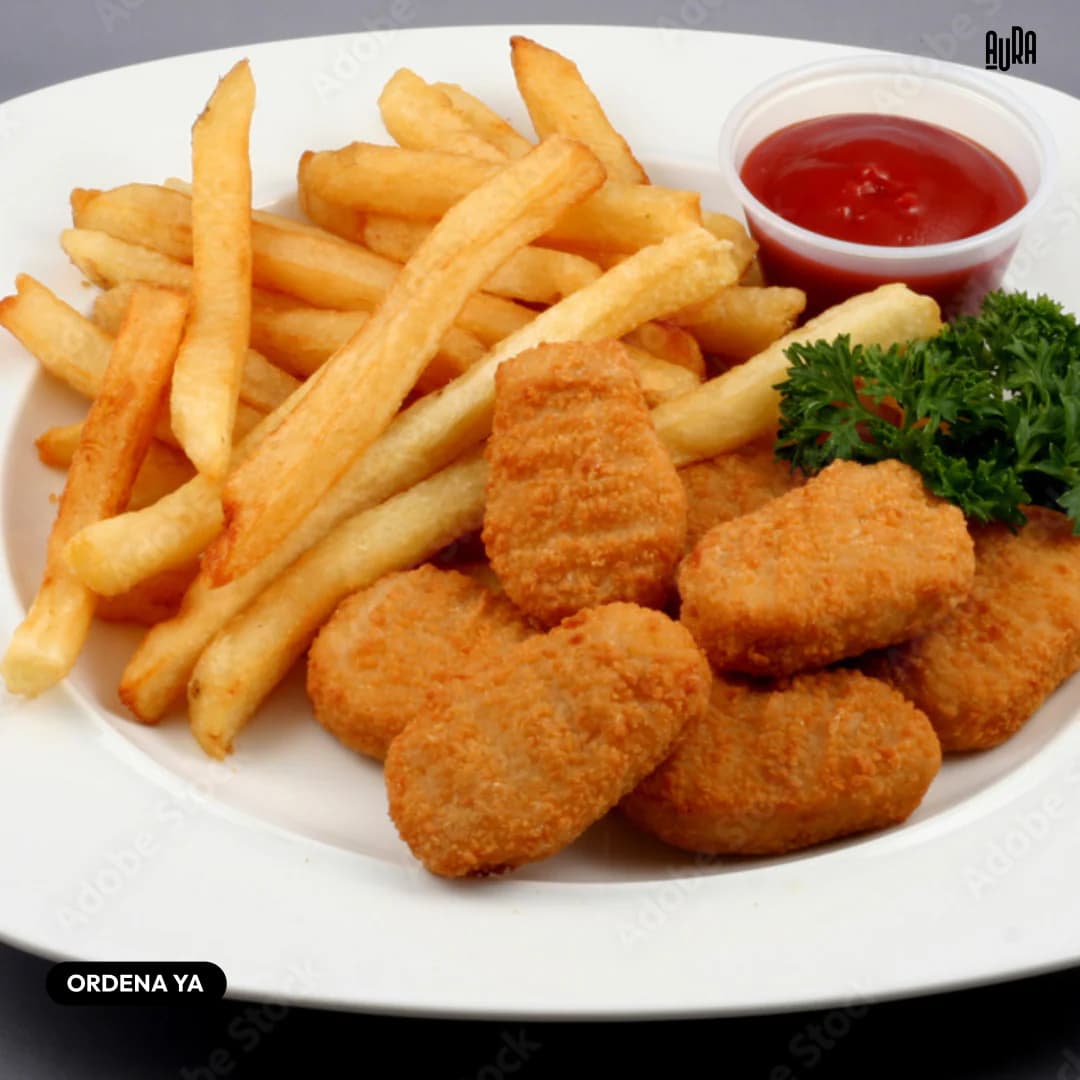 Nuggets de Pollo con Papas