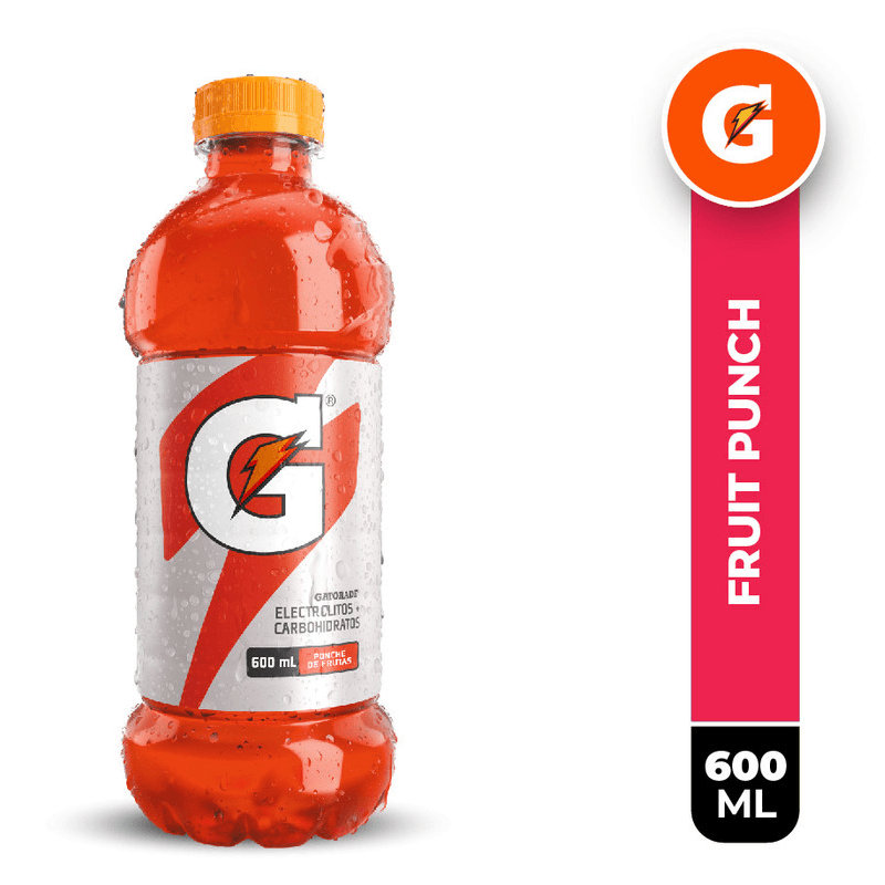 Bebida Hidratante Gatorade Fruit Punch Botella 600 ml