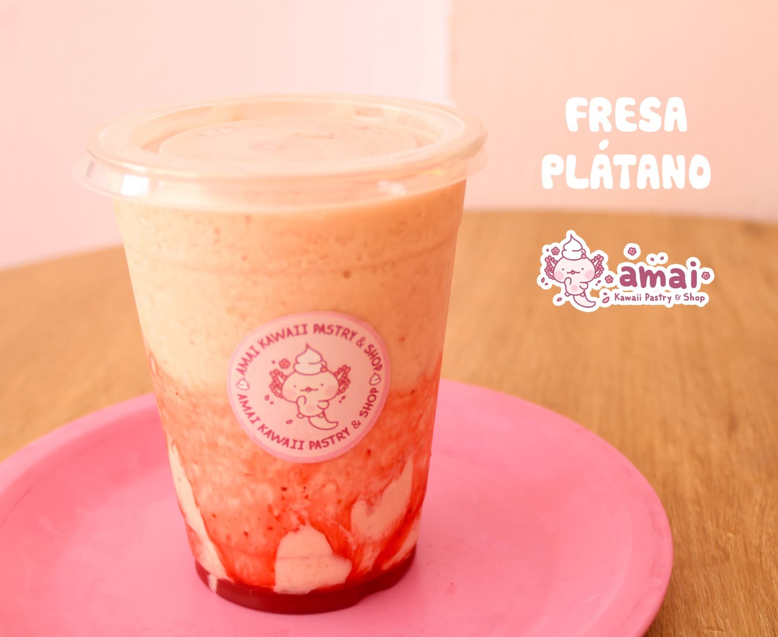 Smoothie de Fresa Plátano 16 oz
