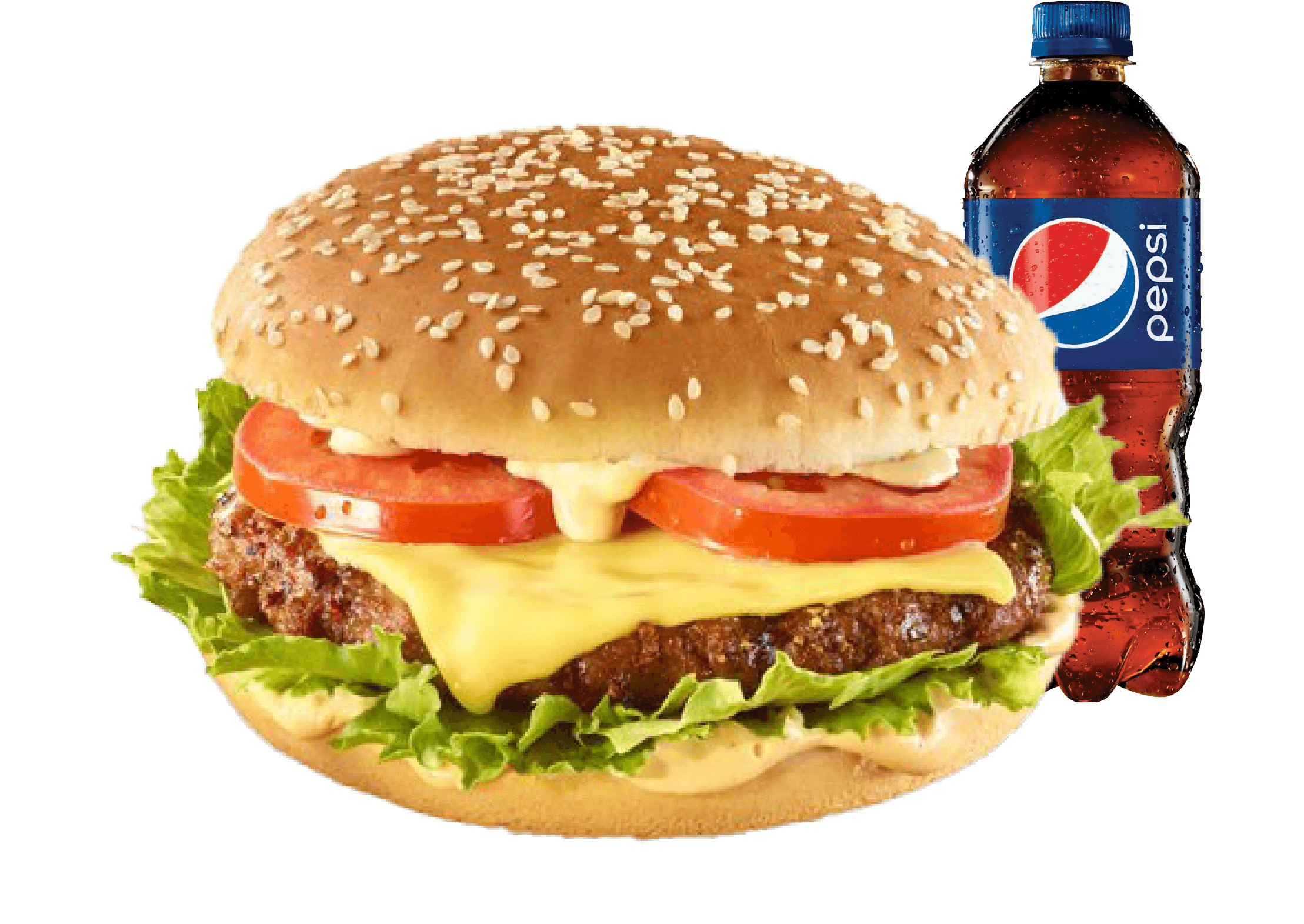 Hungry Cheese Burger más Pepsi 355 ml