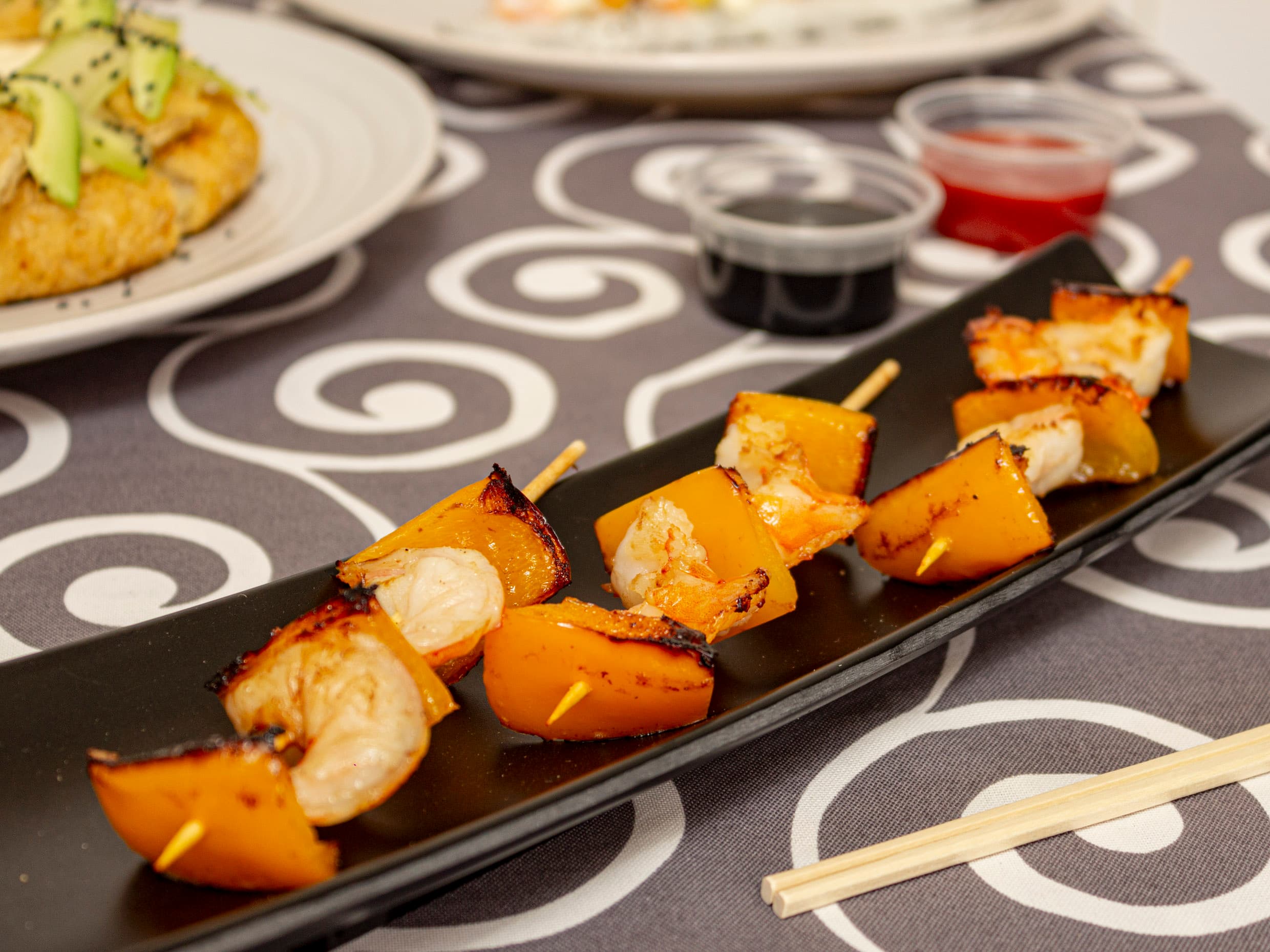 Yakitori Camarón y Pimiento 3 Pzas
