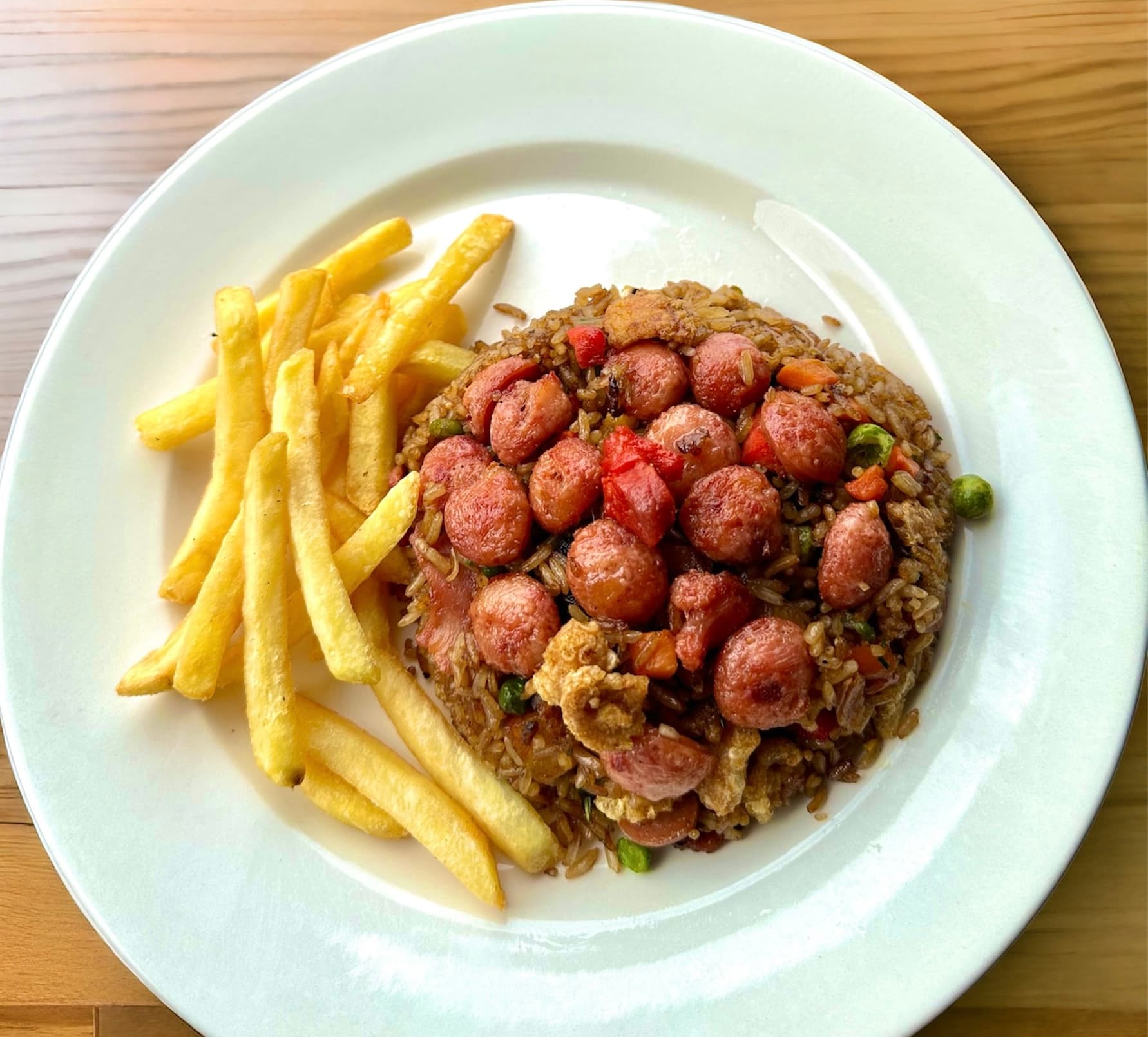 Arroz Paisa + Papas a la Francesa en Promo