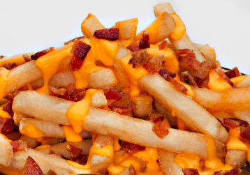 Papas a la Francesa con Queso y Tocino