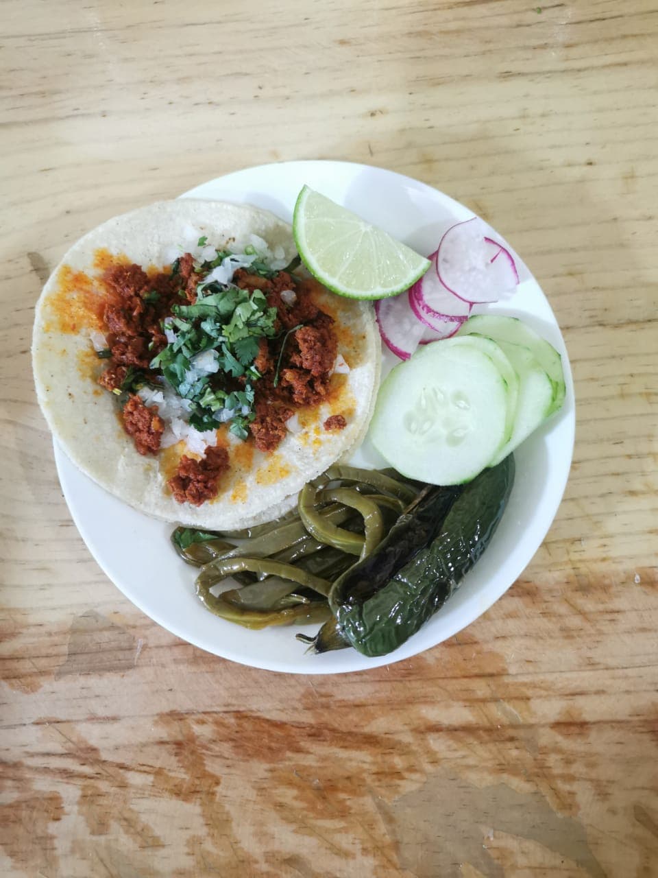 Taco de chorizo