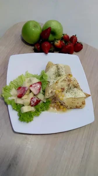 Crepe Fresas y Queso.