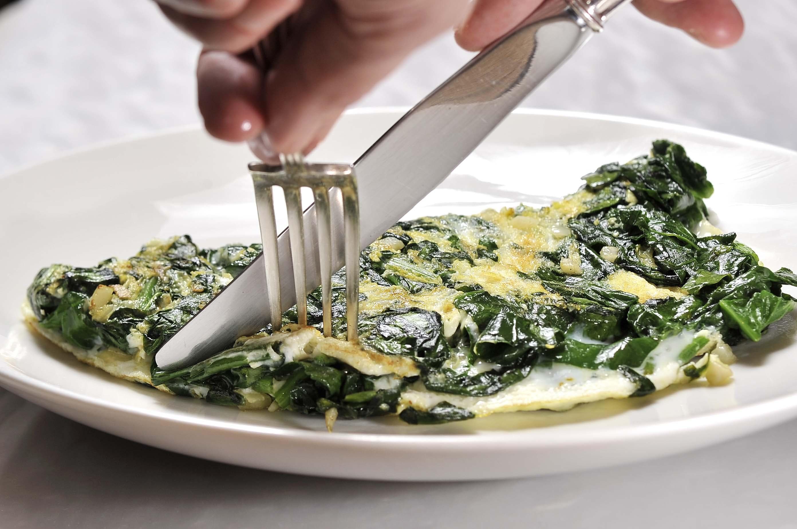 Omelette con Espinacas