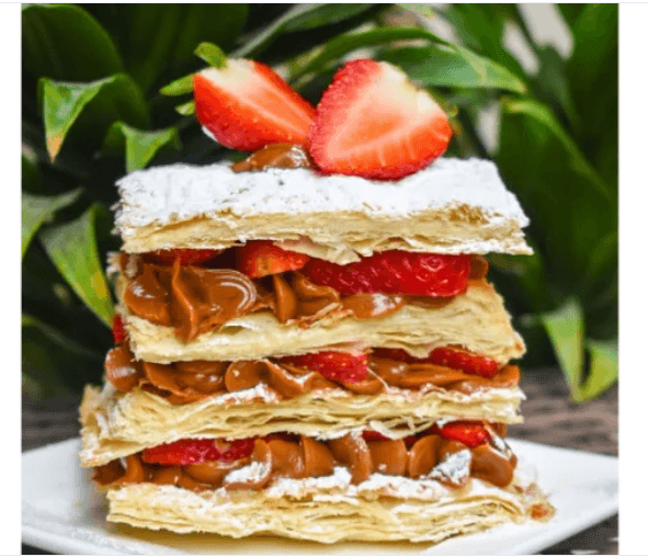 Mil Hojas de Manjar Fresas