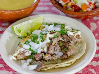 Taco Bistec con queso