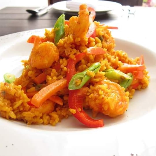 Bandeja Arroz Con Camarones