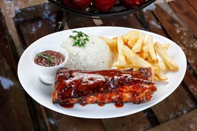 Costilla de Cerdo BBQ.