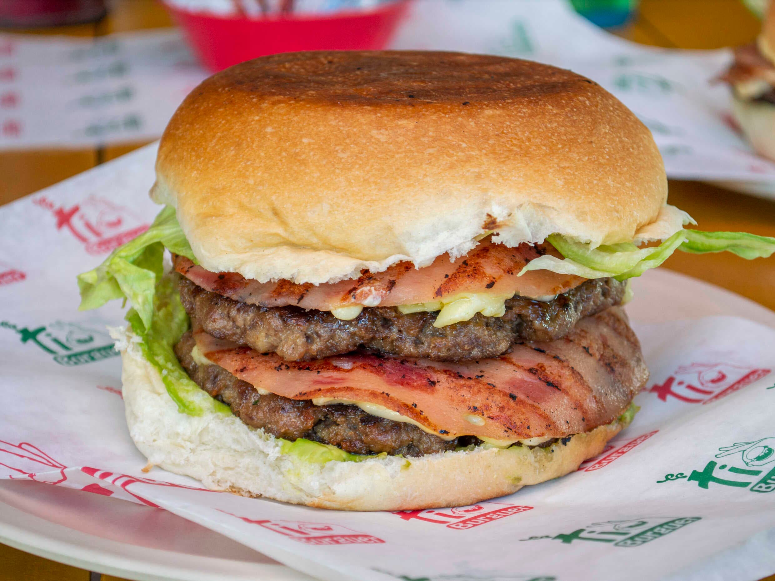 Hamburguesa Doble de Todo + Papas a la Francesa
