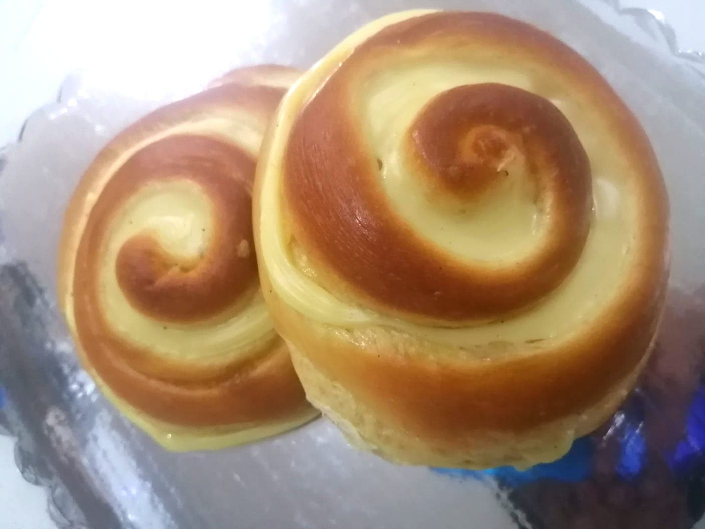 Caracol con Crema Pastelera de Vainilla