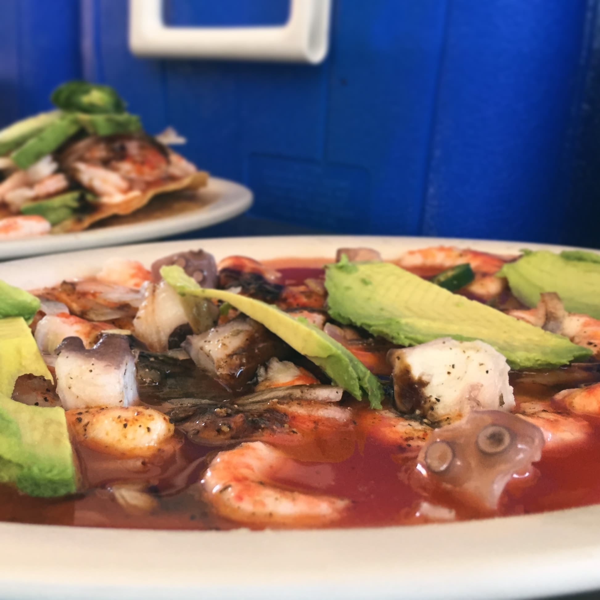 Plato de Callo, Camarón y Pulpo