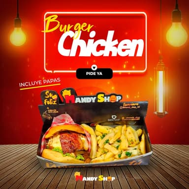 Burguer Chicken (Incluye papas)