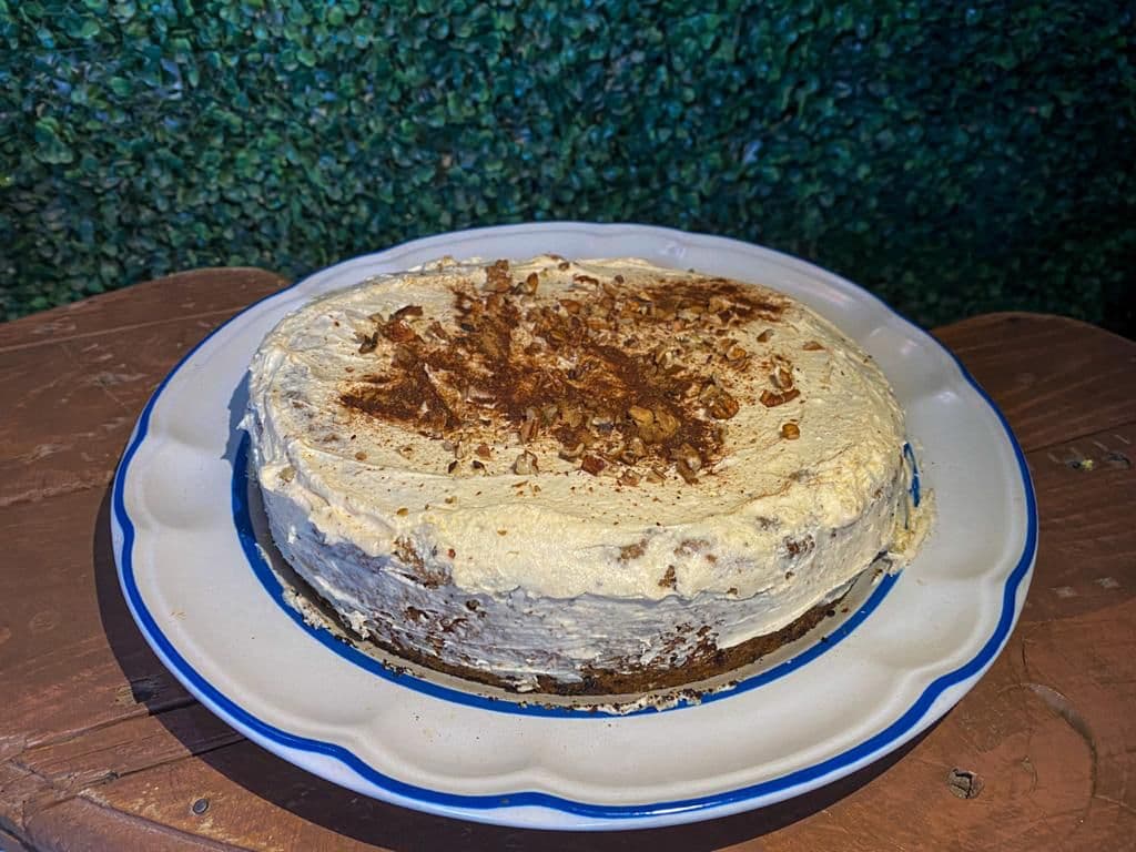 Rebanada de pastel de zanahoria