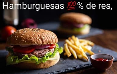 Hambuguesa de Res + Aros de Cebolla + Refresco