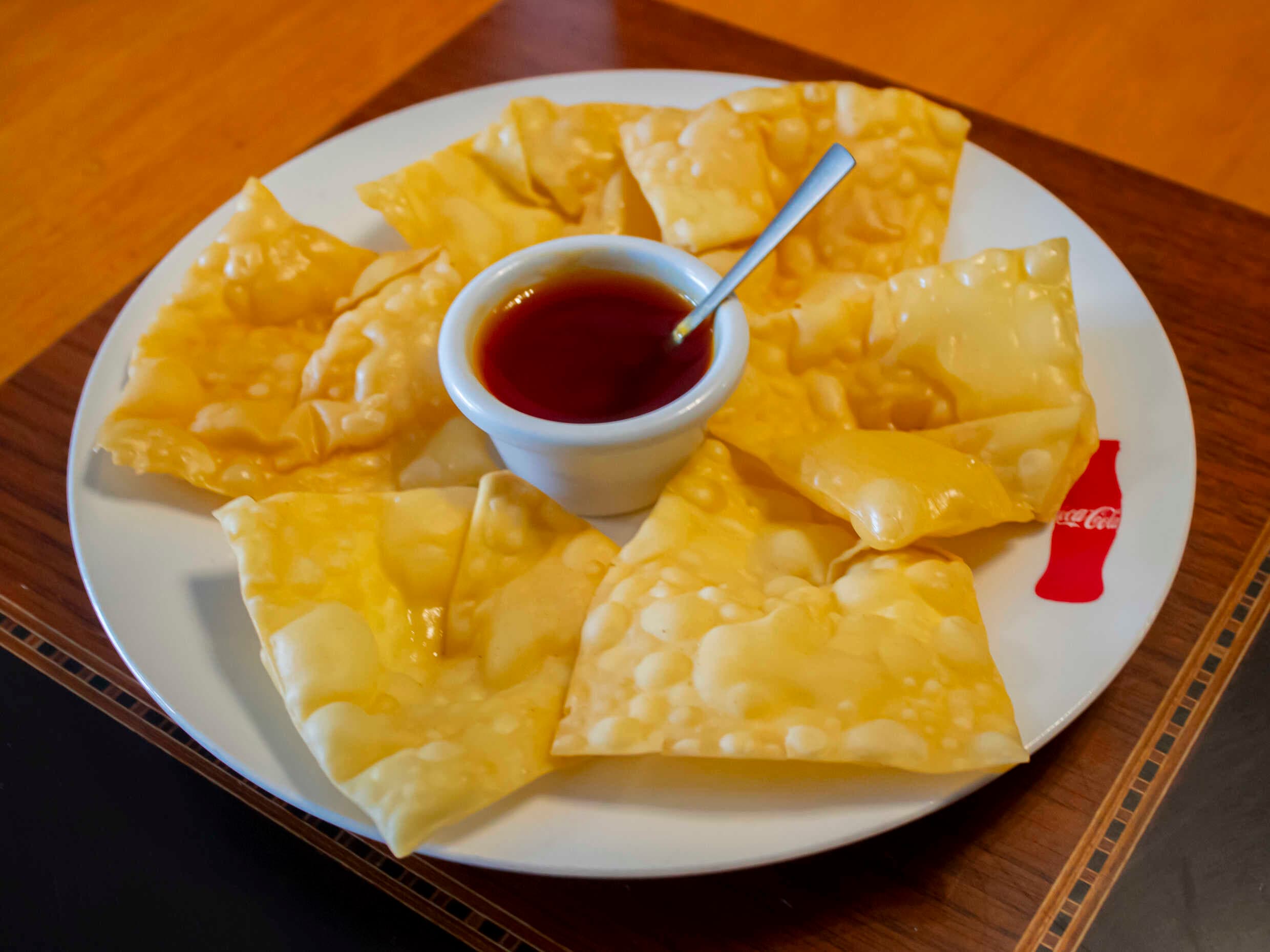 Docena de Wantán Frito con Relleno 12 Piezas