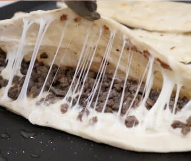 quesadilla de harina-asada