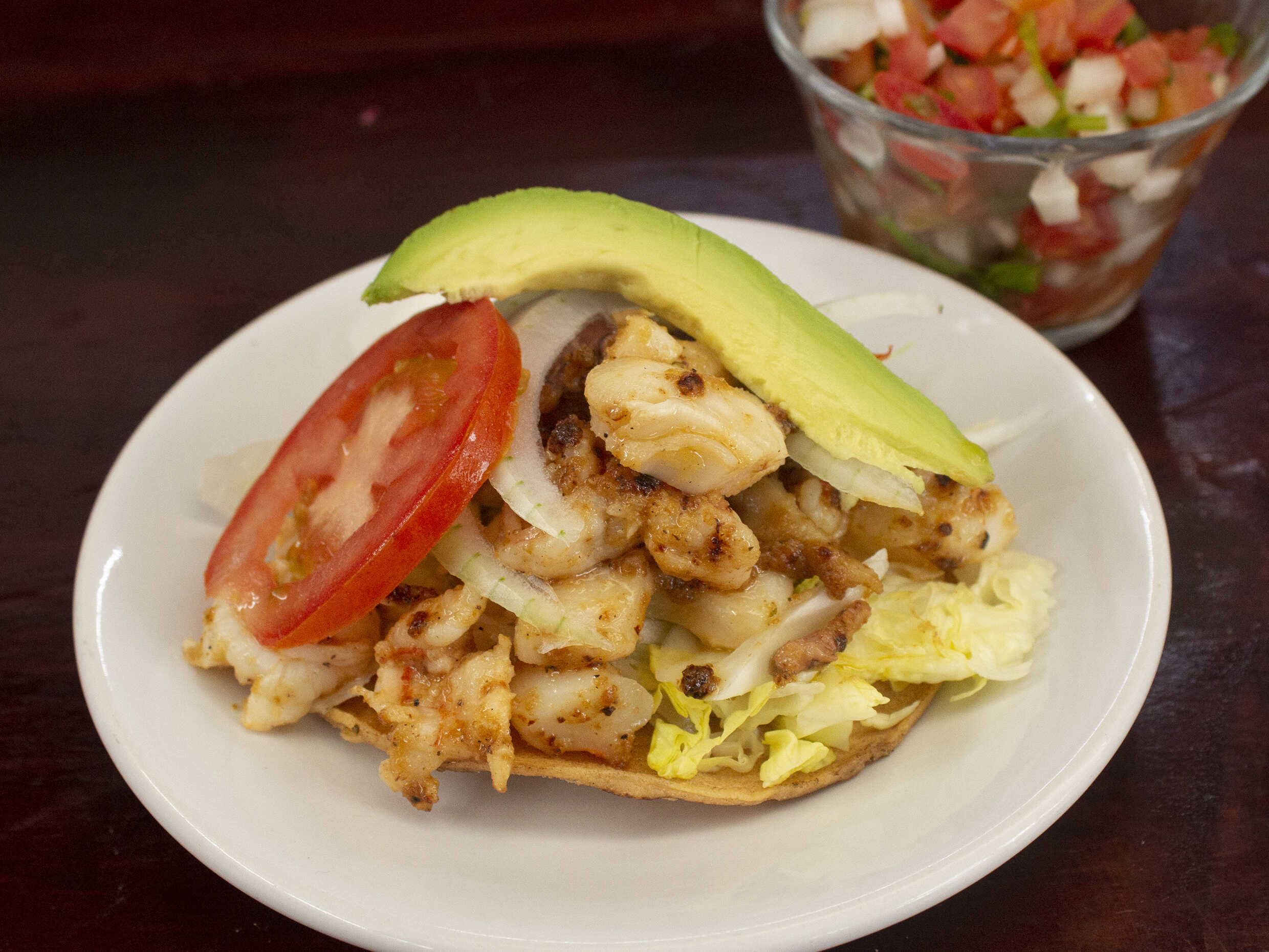 Tostada de Mariscos