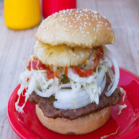 HAMBURGUESA CON PIÑA