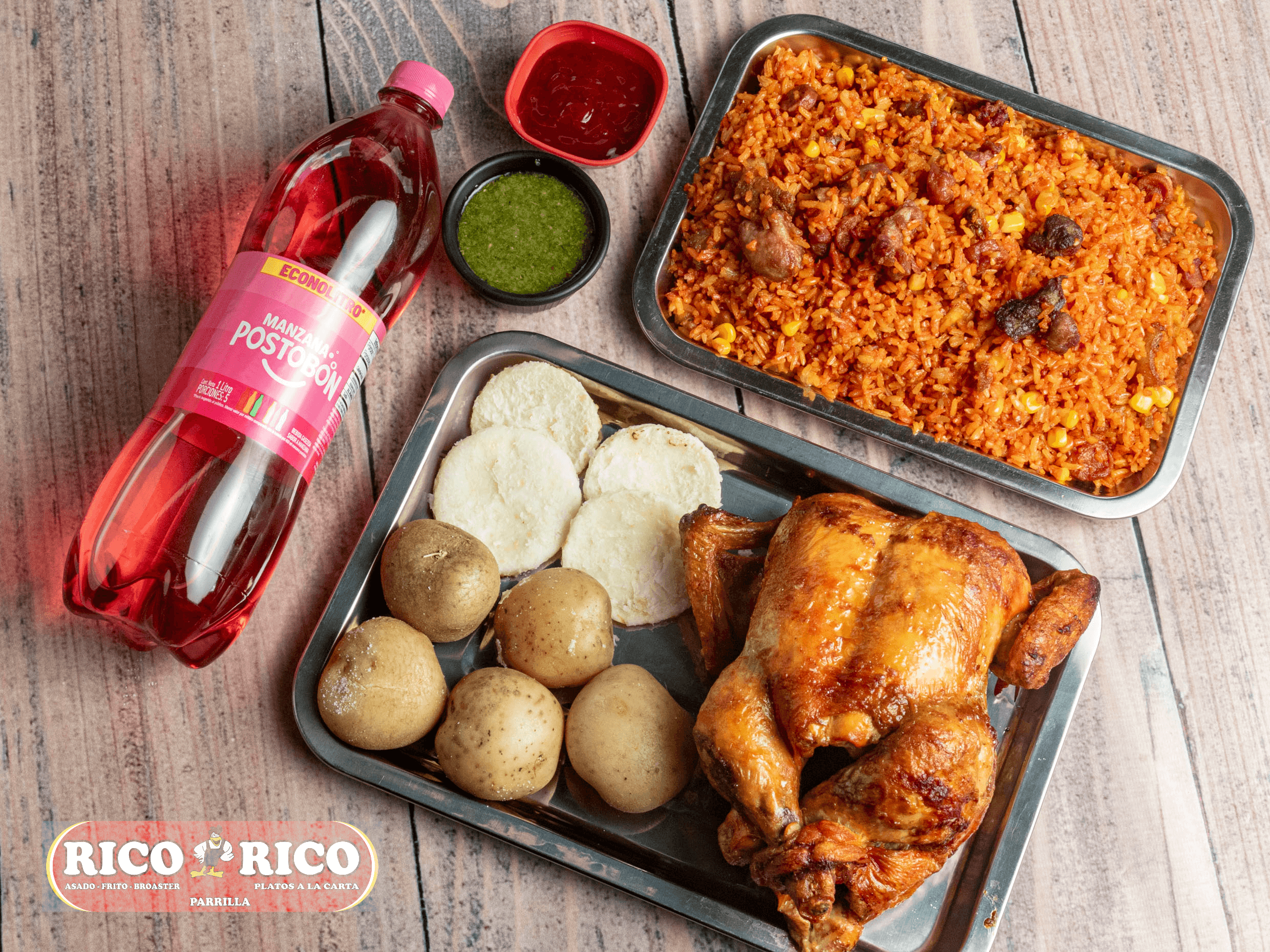 Combo Familiar Arroz Paisa + 1 Pollo Asado