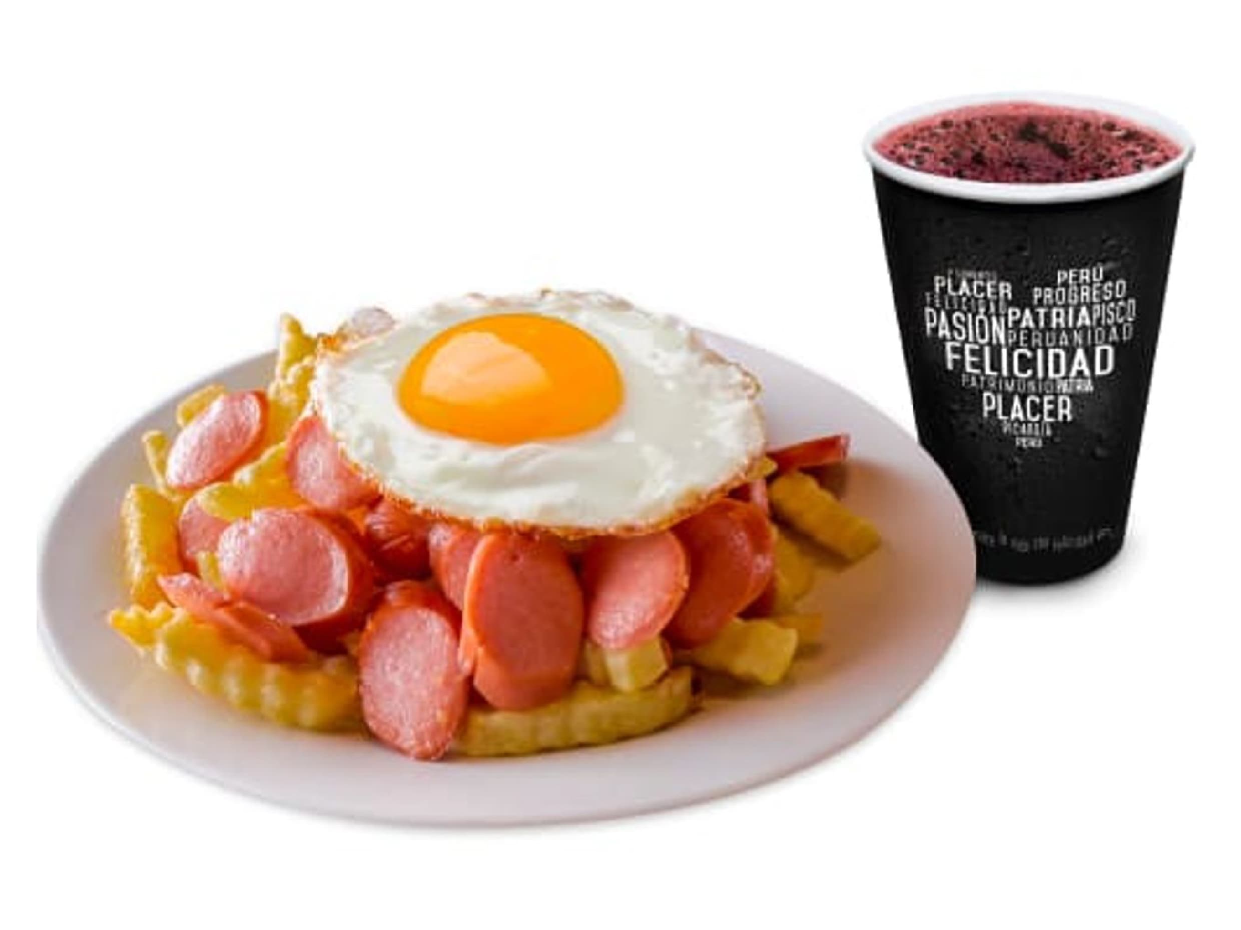 Salchipapa Especial y Bebida 12 oz