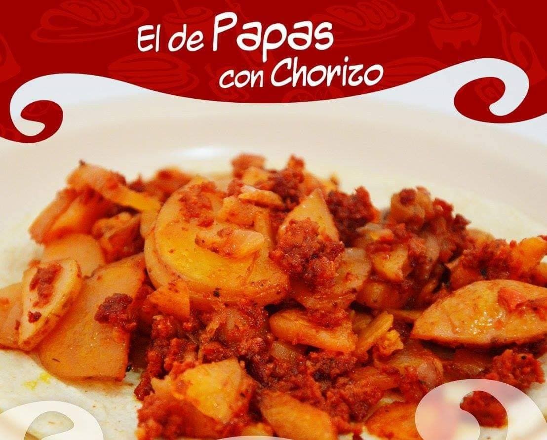 Taco de Papa con Chorizo