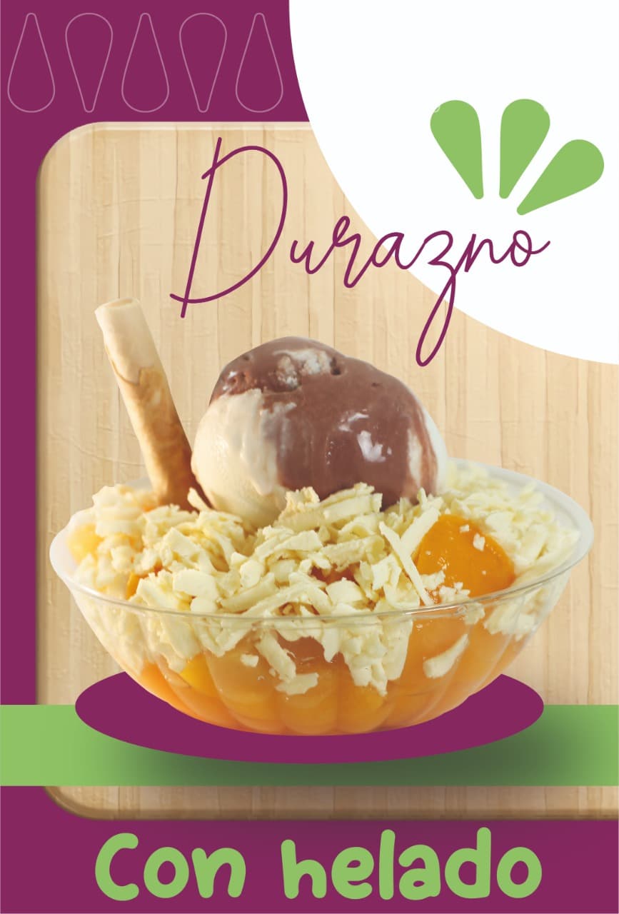 Duraznos con Helado