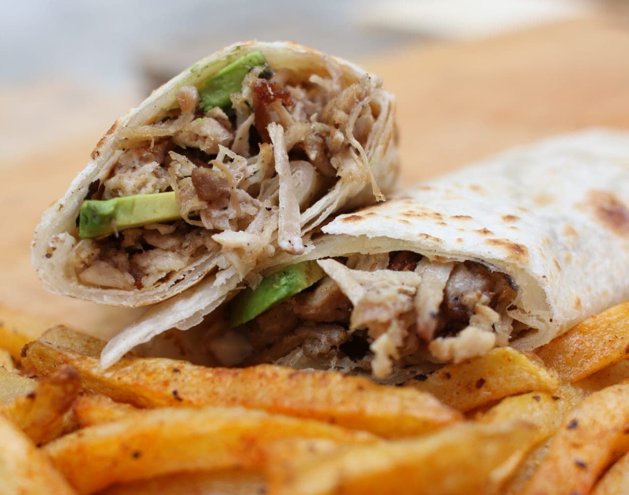 Burrito de Pierna de Puerco con Papas