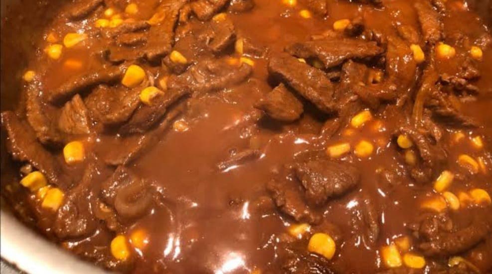 Bistec a la poblana (cerdo)