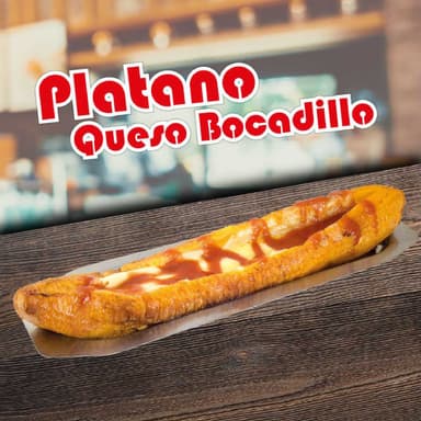 Plátano con Queso y Bocadillo