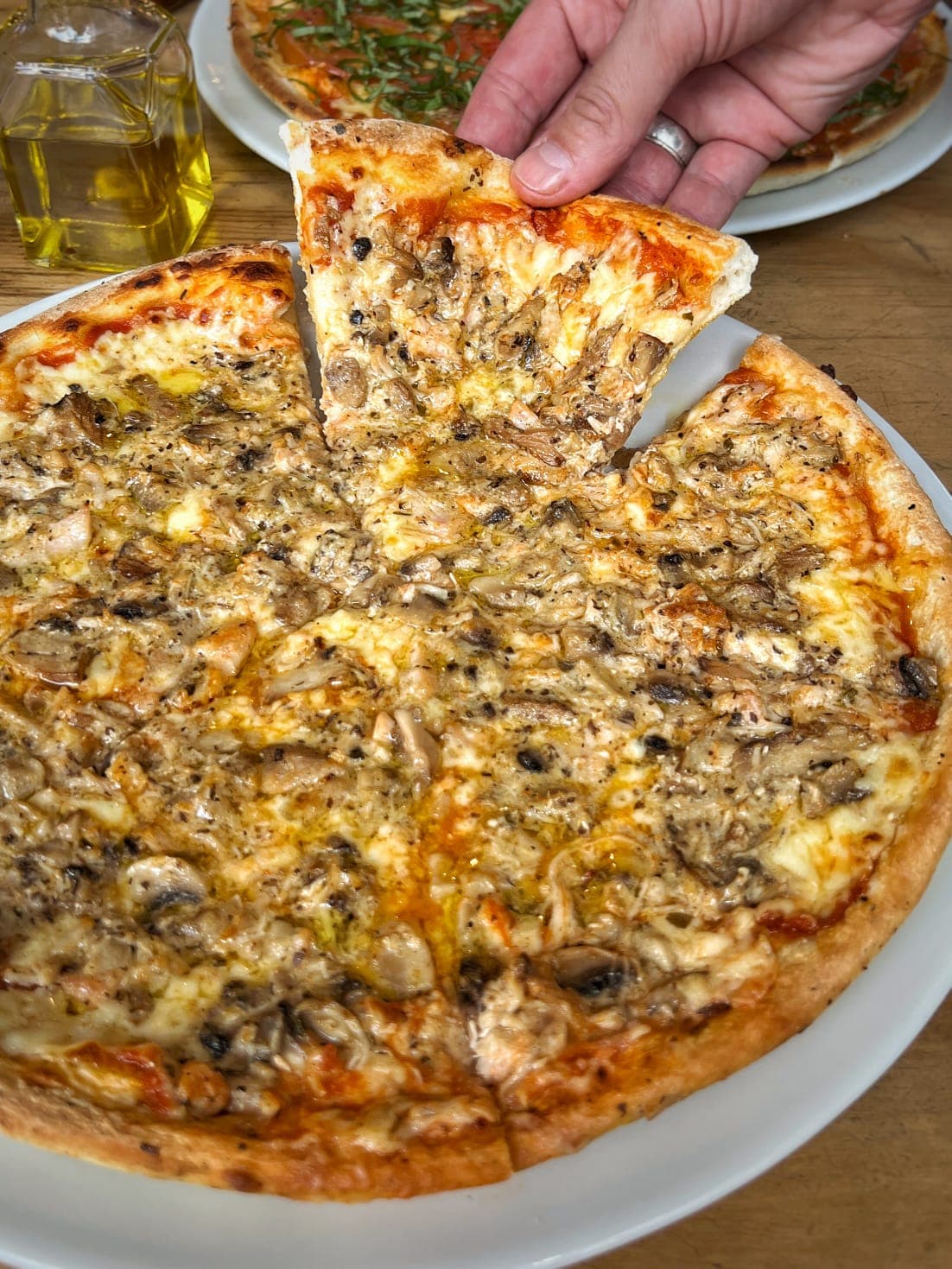 Pizza Pollo Champiñones 28 cm
