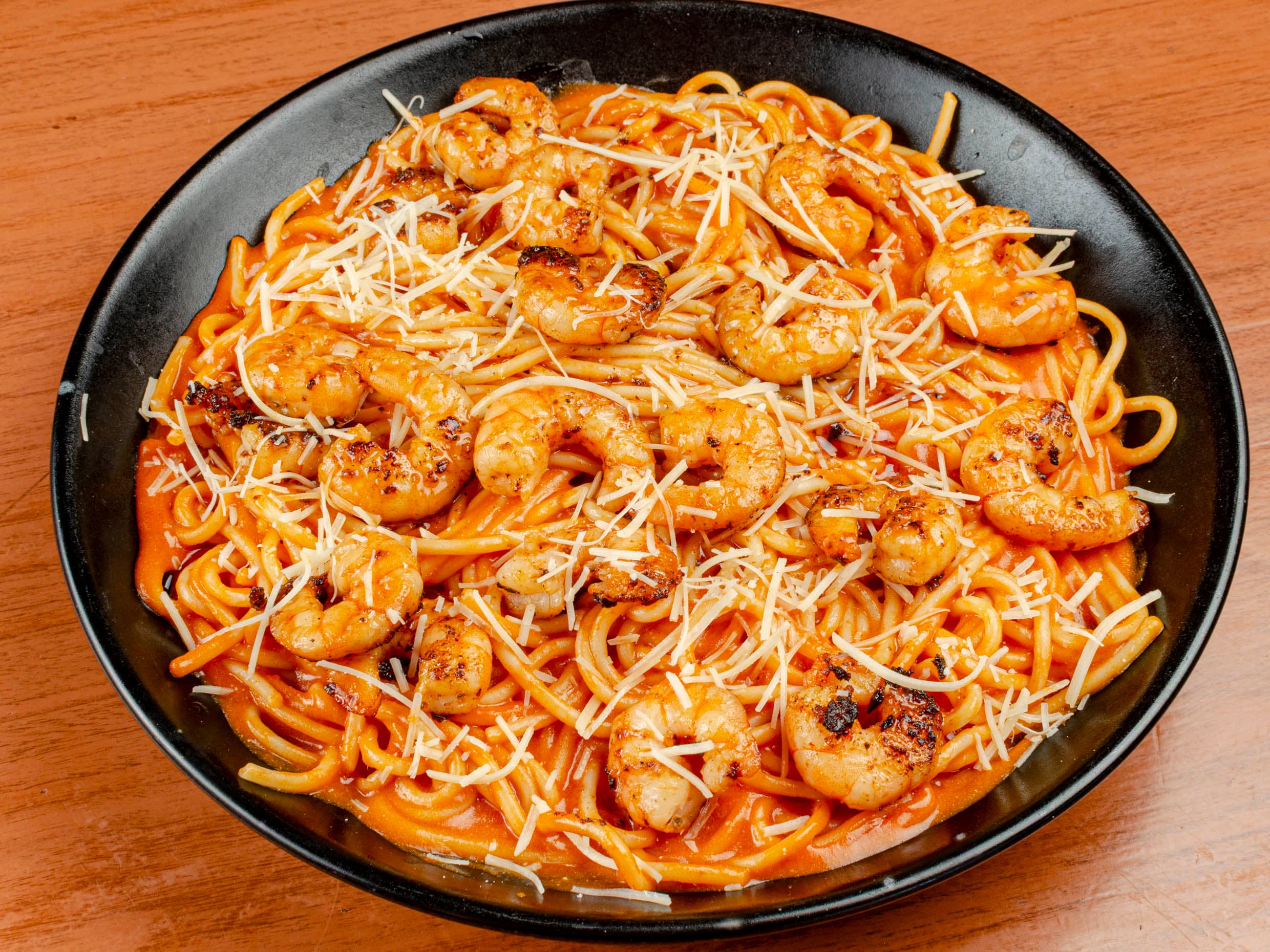 Espaguetti con Camarones