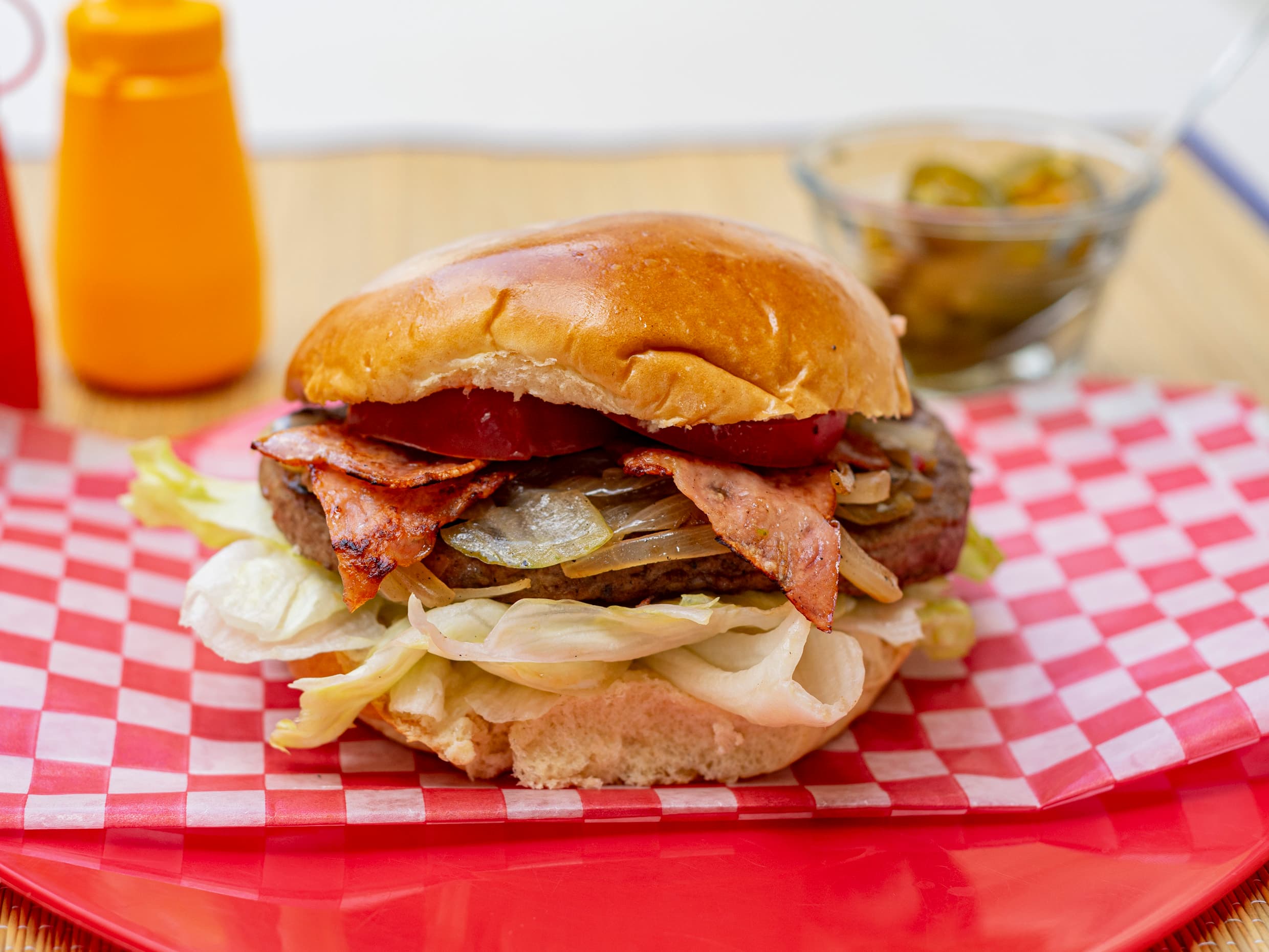 Hamburguesa de Arrachera Clásica