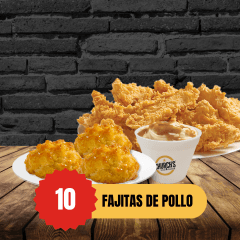10 Fajitas de Pollo