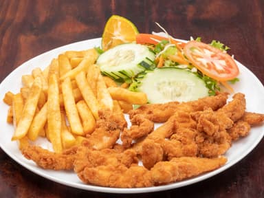 Fajitas empanizadas de pescado