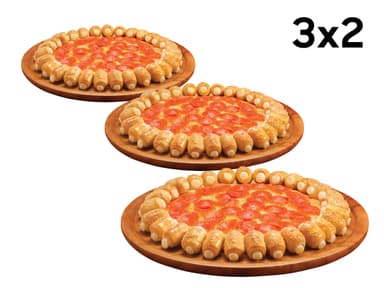 3x2 Pizza con Borde Relleno