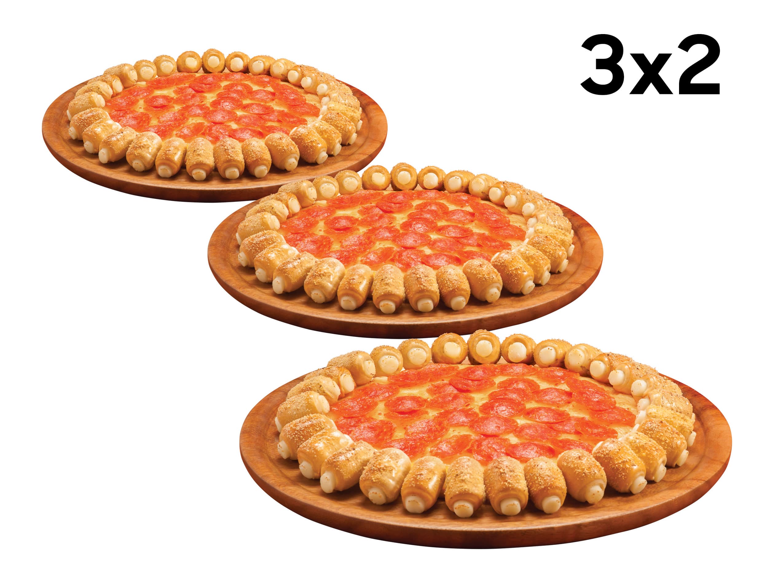 3x2 Pizza con Borde Relleno