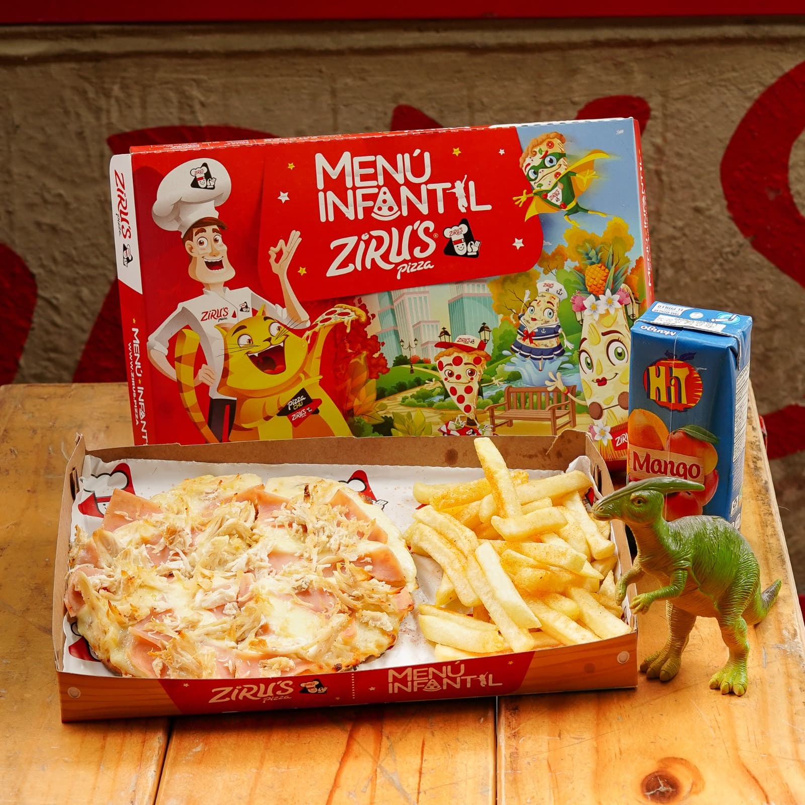 Combo Infantil Pizza +Papas+Jugo Hit+Sorpresa